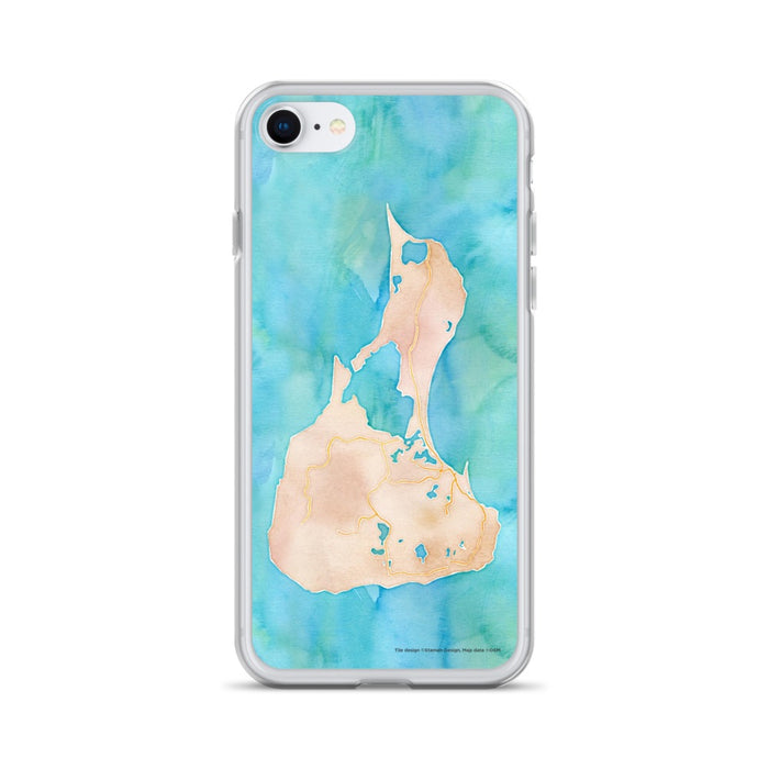 Custom iPhone SE Block Island Rhode Island Map Phone Case in Watercolor