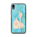 Custom iPhone XR Block Island Rhode Island Map Phone Case in Watercolor