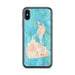 Custom iPhone X/XS Block Island Rhode Island Map Phone Case in Watercolor