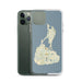 Custom Block Island Rhode Island Map Phone Case in Woodblock