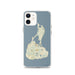 Custom iPhone 12 Block Island Rhode Island Map Phone Case in Woodblock