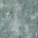 Bloomington Illinois Map Print in Afternoon Style Zoomed In Close Up Showing Details