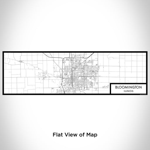 Flat View of Map Custom Bloomington Illinois Map Enamel Mug in Classic