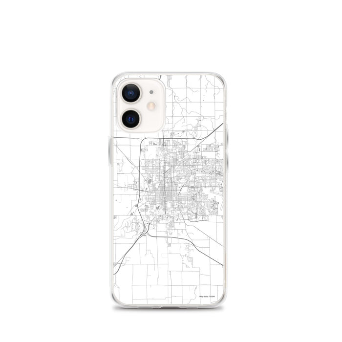 Custom Bloomington Illinois Map iPhone 12 mini Phone Case in Classic