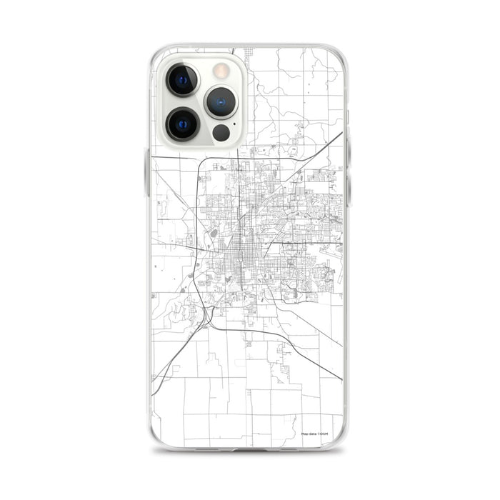 Custom Bloomington Illinois Map iPhone 12 Pro Max Phone Case in Classic