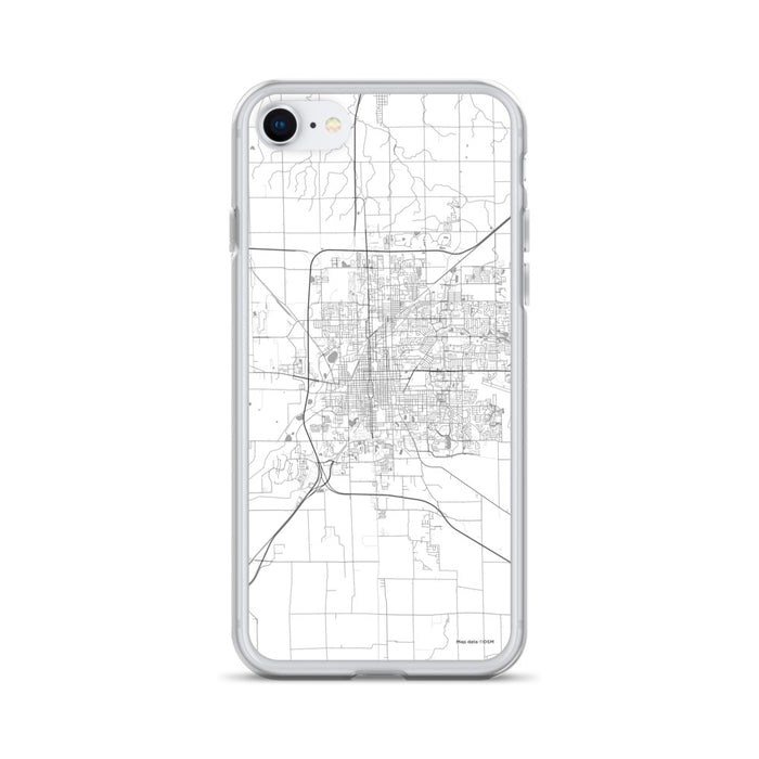 Custom Bloomington Illinois Map iPhone SE Phone Case in Classic