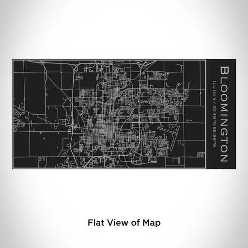 Rendered View of Bloomington Illinois Map Engraving on 17oz Stainless Steel Insulated Cola Bottle in Black