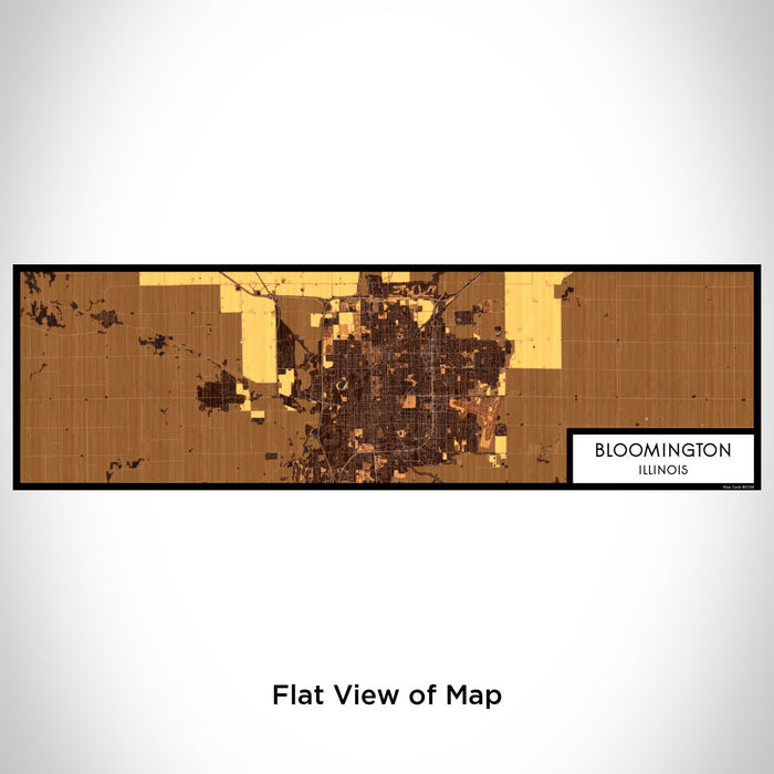 Flat View of Map Custom Bloomington Illinois Map Enamel Mug in Ember