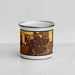 Front View Custom Bloomington Illinois Map Enamel Mug in Ember