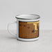 Left View Custom Bloomington Illinois Map Enamel Mug in Ember