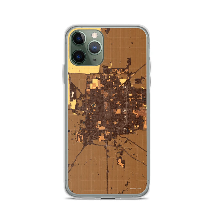 Custom Bloomington Illinois Map Phone Case in Ember