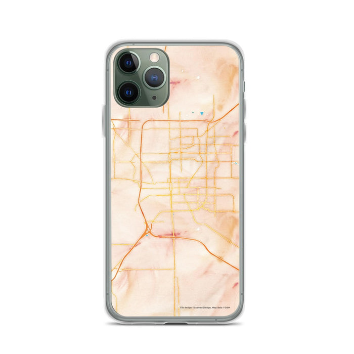 Custom Bloomington Illinois Map Phone Case in Watercolor