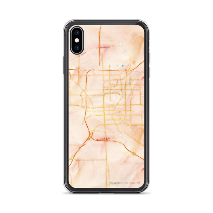 Custom Bloomington Illinois Map Phone Case in Watercolor