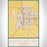 Bloomington Illinois Map Print Portrait Orientation in Woodblock Style With Shaded Background