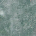 Bloomington Indiana Map Print in Afternoon Style Zoomed In Close Up Showing Details
