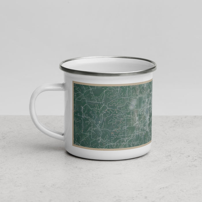 Left View Custom Bloomington Indiana Map Enamel Mug in Afternoon