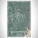 Bloomington Indiana Map Print Portrait Orientation in Afternoon Style With Shaded Background