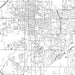 Bloomington Indiana Map Print in Classic Style Zoomed In Close Up Showing Details