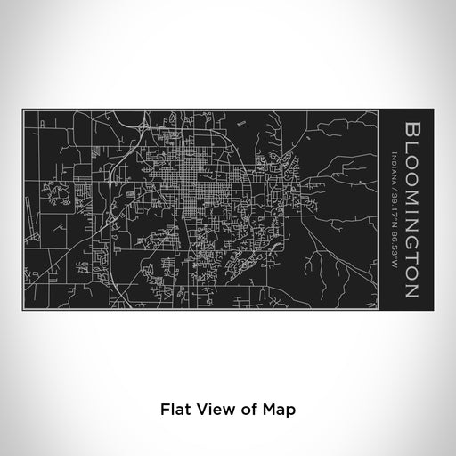 Rendered View of Bloomington Indiana Map Engraving on 17oz Stainless Steel Insulated Cola Bottle in Black