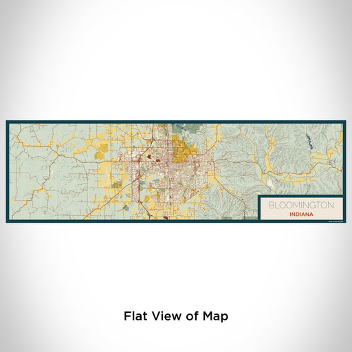 Flat View of Map Custom Bloomington Indiana Map Enamel Mug in Woodblock