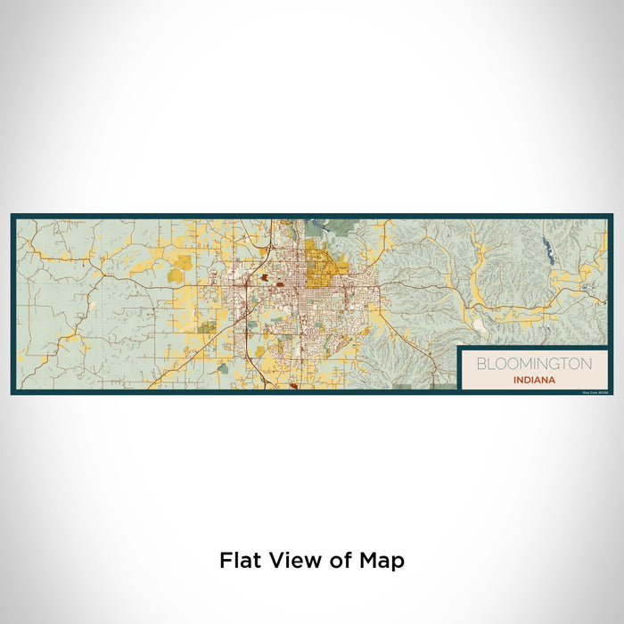 Flat View of Map Custom Bloomington Indiana Map Enamel Mug in Woodblock