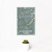 12x18 Bloomington Minnesota Map Print Portrait Orientation in Afternoon Style With Small Cactus Plant in White Planter