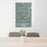 24x36 Bloomington Minnesota Map Print Portrait Orientation in Afternoon Style Behind 2 Chairs Table and Potted Plant