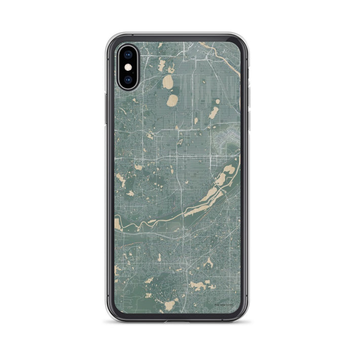 Custom iPhone XS Max Bloomington Minnesota Map Phone Case in Afternoon