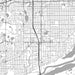 Bloomington Minnesota Map Print in Classic Style Zoomed In Close Up Showing Details