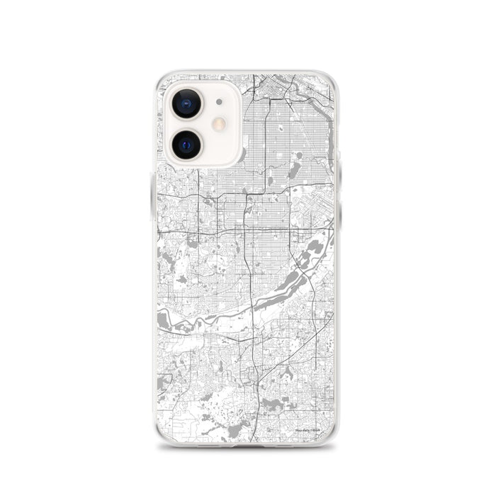 Custom iPhone 12 Bloomington Minnesota Map Phone Case in Classic