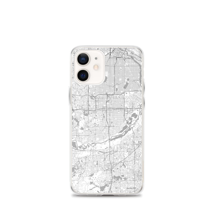 Custom iPhone 12 mini Bloomington Minnesota Map Phone Case in Classic