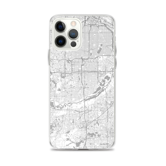 Custom iPhone 12 Pro Max Bloomington Minnesota Map Phone Case in Classic