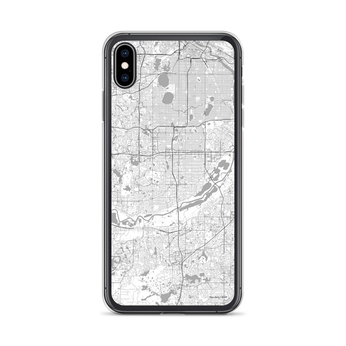 Custom iPhone XS Max Bloomington Minnesota Map Phone Case in Classic
