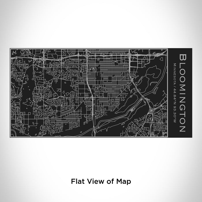 Rendered View of Bloomington Minnesota Map Engraving on 17oz Stainless Steel Insulated Cola Bottle in Black
