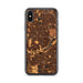 Custom iPhone X/XS Bloomington Minnesota Map Phone Case in Ember