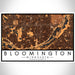 Bloomington Minnesota Map Print Landscape Orientation in Ember Style With Shaded Background