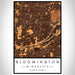 Bloomington Minnesota Map Print Portrait Orientation in Ember Style With Shaded Background