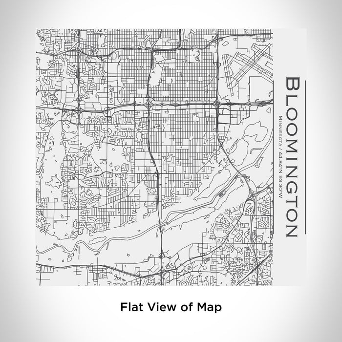 Rendered View of Bloomington Minnesota Map Engraving on 17oz Stainless Steel Insulated Tumbler in White