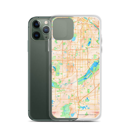Custom Bloomington Minnesota Map Phone Case in Watercolor
