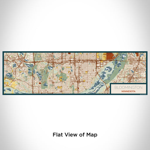 Flat View of Map Custom Bloomington Minnesota Map Enamel Mug in Woodblock