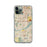 Custom iPhone 11 Pro Bloomington Minnesota Map Phone Case in Woodblock