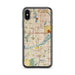 Custom iPhone X/XS Bloomington Minnesota Map Phone Case in Woodblock