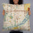 Person holding 22x22 Custom Bloomington Minnesota Map Throw Pillow in Woodblock