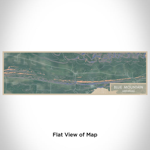 Flat View of Map Custom Blue Mountain Arkansas Map Enamel Mug in Afternoon