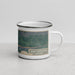 Right View Custom Blue Mountain Arkansas Map Enamel Mug in Afternoon