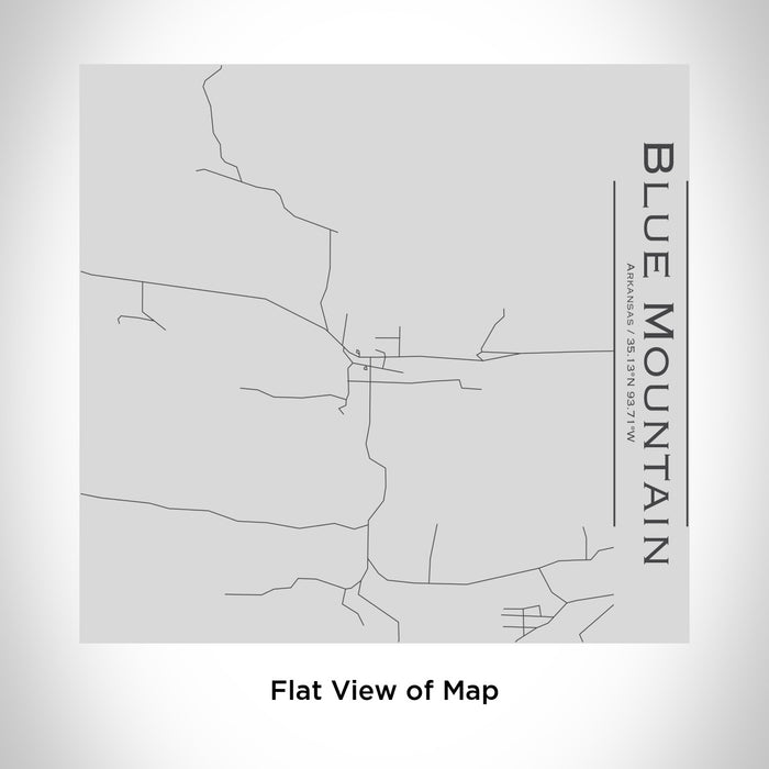 Rendered View of Blue Mountain Arkansas Map Engraving on 17oz Stainless Steel Insulated Tumbler
