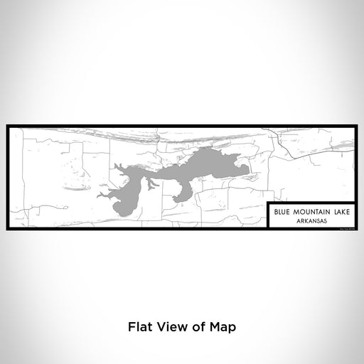 Flat View of Map Custom Blue Mountain Lake Arkansas Map Enamel Mug in Classic