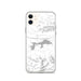 Custom iPhone 11 Blue Mountain Lake Arkansas Map Phone Case in Classic