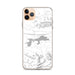 Custom iPhone 11 Pro Max Blue Mountain Lake Arkansas Map Phone Case in Classic