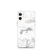 Custom iPhone 12 mini Blue Mountain Lake Arkansas Map Phone Case in Classic